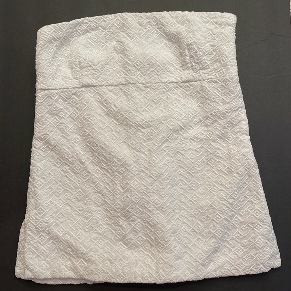 J. Crew white embroidered tube top